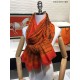 Replica Sciarpa lunga in cashmere con motivo tartan Hermes Sky Horse 110 x 200 arancione