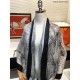 Replica Sciarpa lunga in cashmere con motivo tartan Hermes Sky Horse 110 x 200 bianca