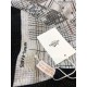 Replica Sciarpa lunga in cashmere con motivo tartan Hermes Sky Horse 110 x 200 bianca