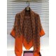 Replica Hermes divertente scialle di seta cashmere testa di cavallo 140 arancione