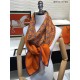 Replica Hermes divertente scialle di seta cashmere testa di cavallo 140 arancione
