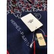 Replica Scialle Hermes Fun Horsehead cashmere seta 140 Blu navy
