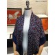 Replica Scialle Hermes Fun Horsehead cashmere seta 140 Blu navy