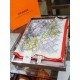 Replica Hermes fiore ala broccato cashmere seta Scialle 140 Bianco