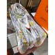 Replica Hermes fiore ala broccato cashmere seta Scialle 140 Bianco