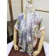 Replica Hermes fiore ala broccato cashmere seta Scialle 140 Bianco
