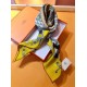 Replica Scialle quadrato di seta cashmere esteso Hermes 140cm Giallo