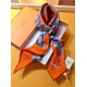 Replica Scialle quadrato Hermes seta cashmere esteso 140 cm Arancione