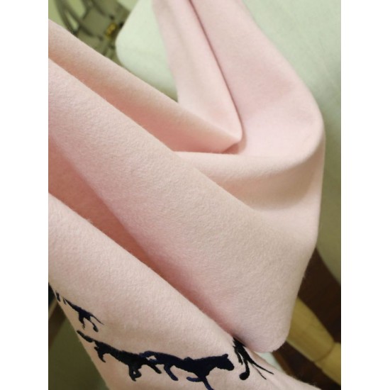 Replica Sciarpa in cashmere Hermes Wide Horses 32 x 180 Rosa
