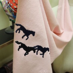Sciarpa in cashmere Hermes Wide Horses 32 x 180 Rosa