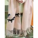 Replica Sciarpa in cashmere Hermes Wide Horses 32 x 180 Rosa
