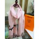 Replica Sciarpa in cashmere Hermes Wide Horses 32 x 180 Rosa