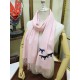 Replica Sciarpa in cashmere Hermes Wide Horses 32 x 180 Rosa