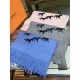 Replica Sciarpa in cashmere Hermes Wide Horses 32 x 180 Grigio