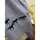Replica Sciarpa in cashmere Hermes Wide Horses 32 x 180 Grigio