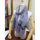 Replica Sciarpa in cashmere Hermes Wide Horses 32 x 180 Grigio