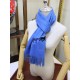 Replica Sciarpa in cashmere Hermes Wide Horses 32 x 180 blu