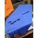 Replica Sciarpa in cashmere Hermes Wide Horses 32 x 180 blu