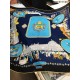 Replica Hermes cammina a parigi Cashmere seta quadrato Scialle 140 Blu