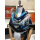 Replica Hermes cammina a parigi Cashmere seta quadrato Scialle 140 Blu