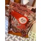 Replica Scialle quadrato Hermes Cashmere seta 140 Arancio