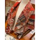 Replica Scialle quadrato Hermes Cashmere seta 140 Arancio