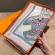 Replica Scialle quadrato Hermes Cashmere Seta 140 Rosa