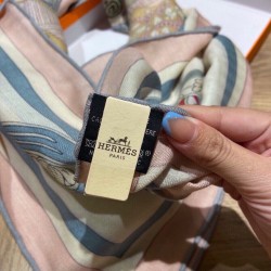 Scialle quadrato Hermes Cashmere Seta 140 Rosa