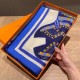Replica Scialle quadrato Hermes Cashmere Seta 140 Blu