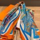 Replica Scialle quadrato Hermes Cashmere Seta 140 Arancio