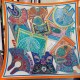 Replica Scialle quadrato Hermes Cashmere Seta 140 Arancio
