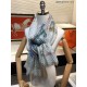 Replica Sciarpa in cashmere con cavallo Hermes Pop Style 110 x 200 grigia
