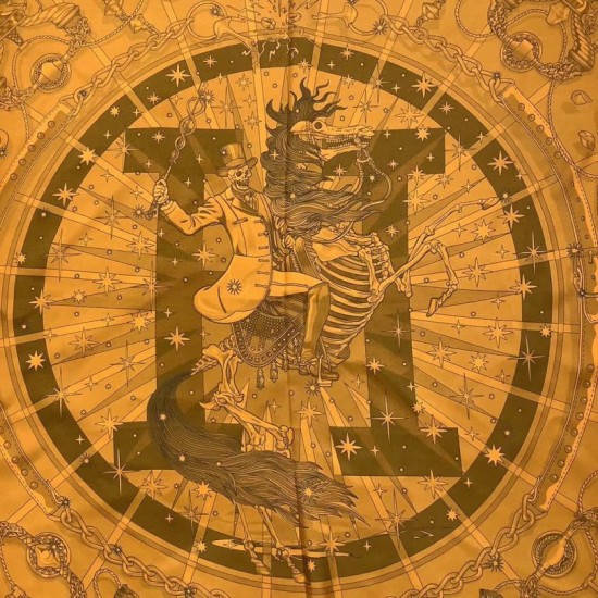 Replica Sciarpa quadrata in seta bifacciale Hermes 90 cm