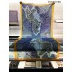 Replica Sciarpa Hermes City of Horses in cashmere 110 x 200 blu