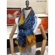 Replica Sciarpa Hermes City of Horses in cashmere 110 x 200 blu