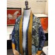 Replica Sciarpa Hermes City of Horses in cashmere 110 x 200 blu