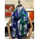 Replica Hermes Carriage Solitaire Cashmere Scialle 110 x 200 Blu