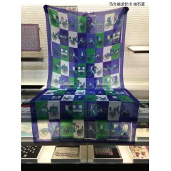 Hermes Carriage Solitaire Cashmere Scialle 110 x 200 Blu