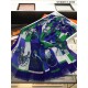 Replica Hermes Carriage Solitaire Cashmere Scialle 110 x 200 Blu