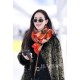 Replica Hermes Carriage Solitaire Cashmere Scialle 110 x 200 Arancione