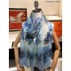 Replica Hermes Carriage Solitaire Cashmere Scialle 110 x 200 Sky Blue