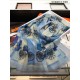 Replica Hermes Carriage Solitaire Cashmere Scialle 110 x 200 Sky Blue