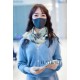 Replica Hermes Carriage Solitaire Cashmere Scialle 110 x 200 Sky Blue